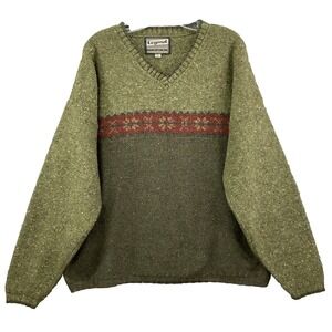 VTG Legend 100% Wool Sweater Mens XL Knit 90's Cabin Grandpa Y2k Grunge Made USA